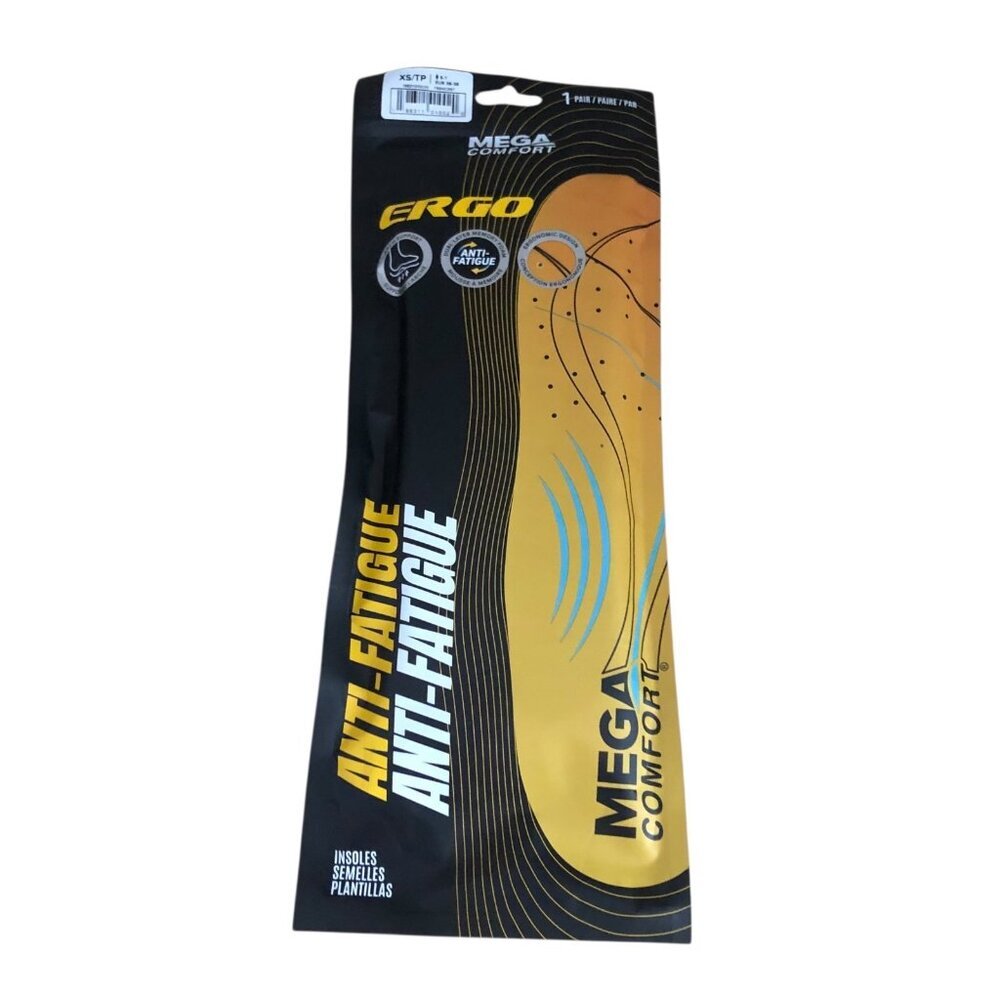 MEGA Comfort Personal Anti-Fatigue Mat Shoe Insoles Inserts Women's XS 5 - 7 NEW